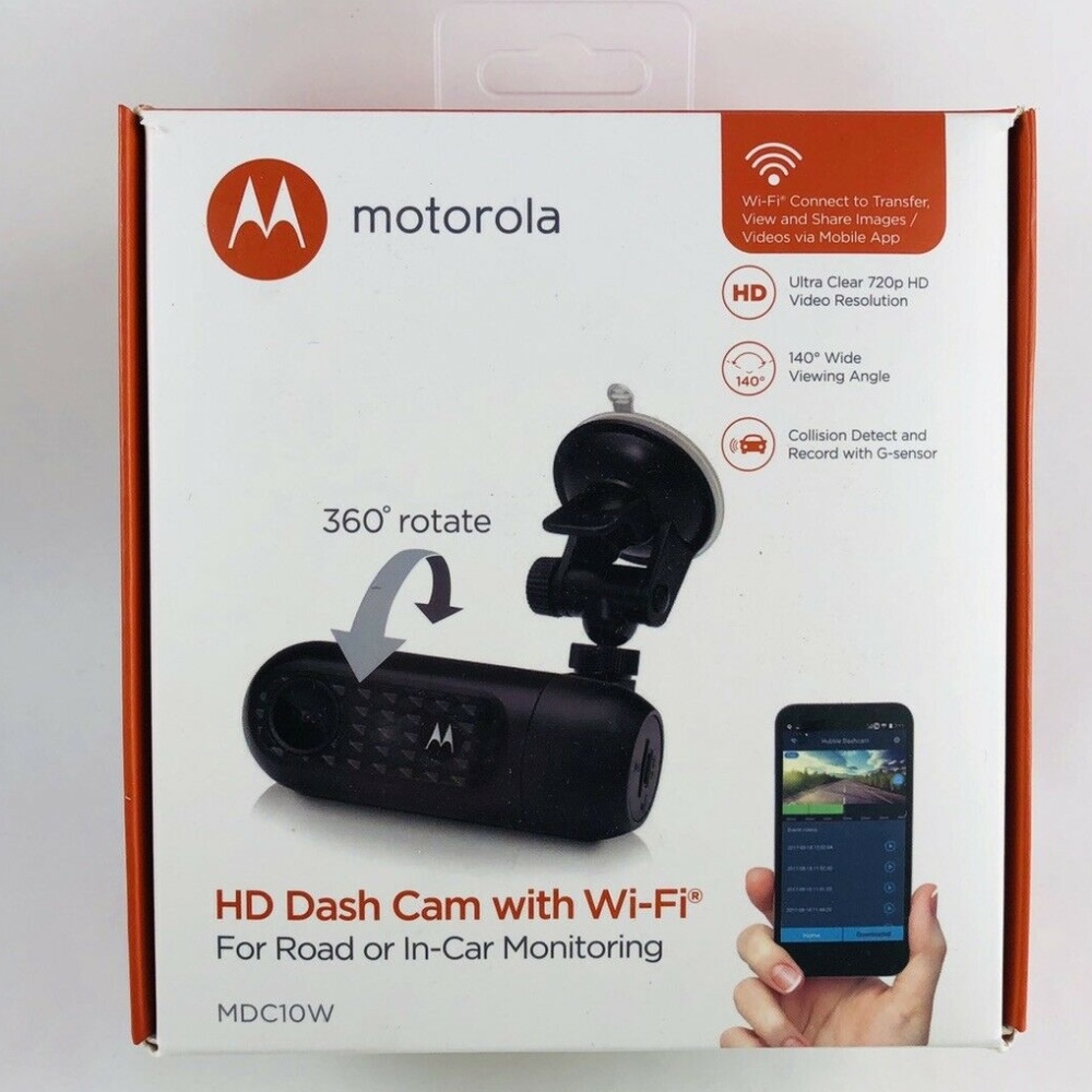 Motorola MDC10W WiFi Car Dash Cam Kids Proof